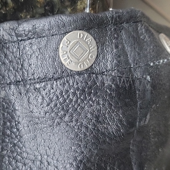 Diamond Plate Buffalo Leather Black Lined Pebbled Leather Motorcycle Chaps Sz XL - Picture 7 of 9